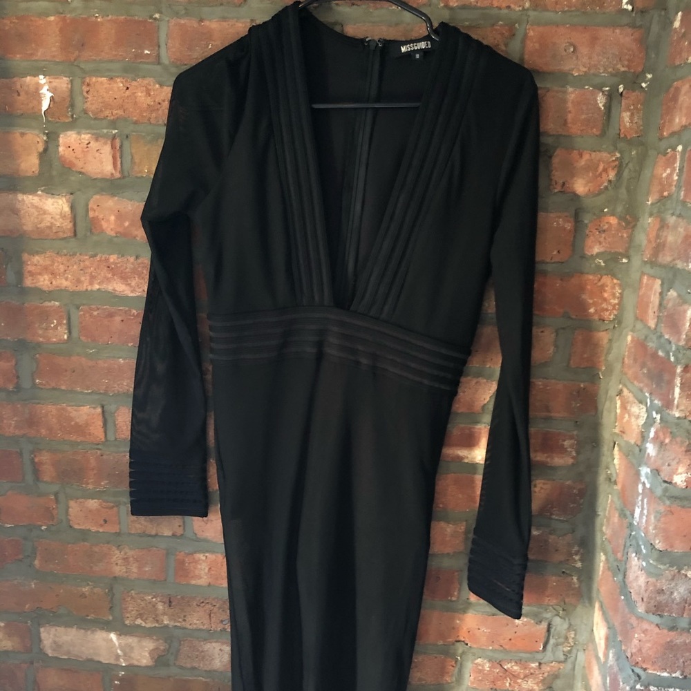 Missguided Sheer Black Dress